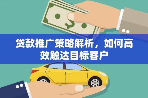 双阳贷款推广策略解析，如何高效触达目标客户