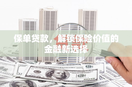 双阳保单贷款，解锁保险价值的金融新选择